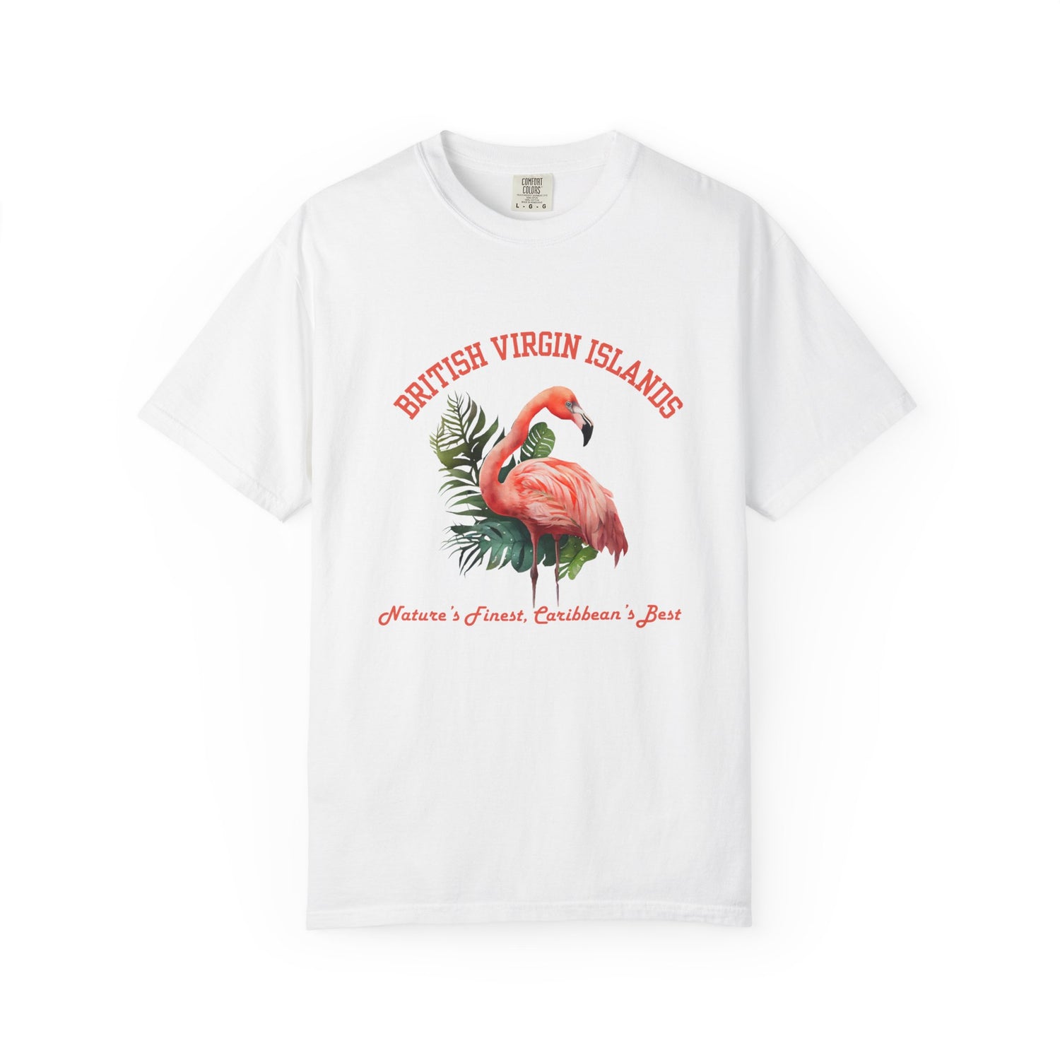 Caribbean Flamingo Graphic T-Shirt | British Virgin Islands Design