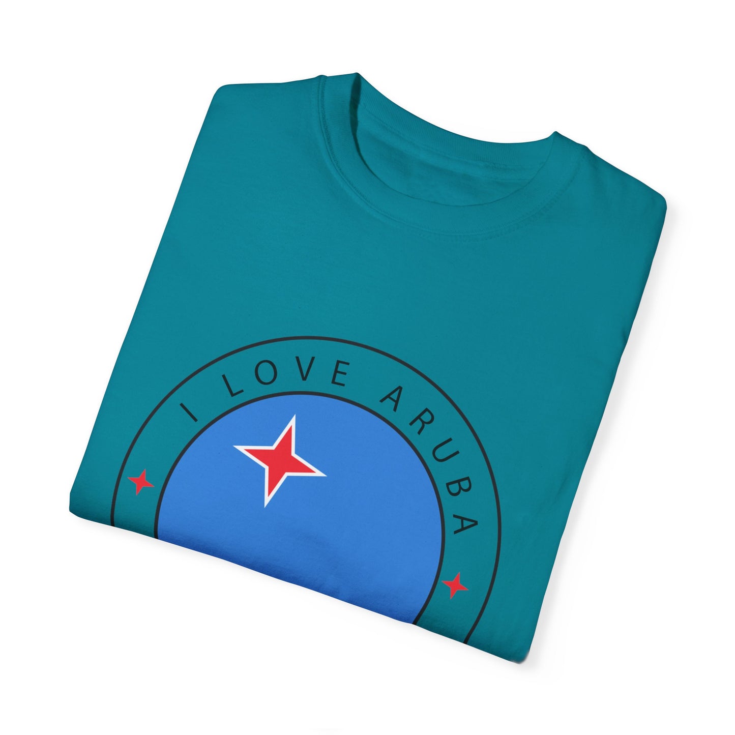 I Love Aruba Flag Unisex Garment-Dyed T-shirt