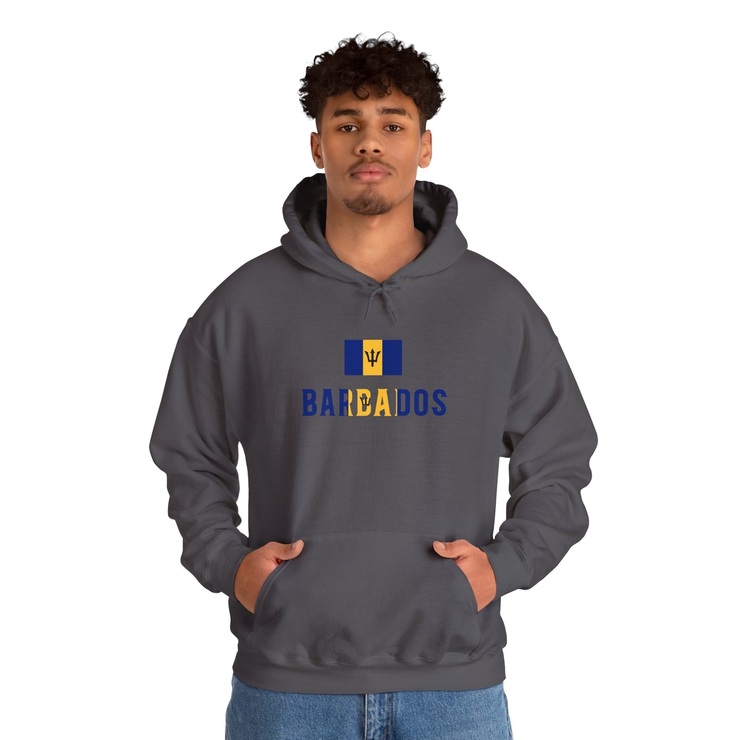 Barbados Flag Hooded Sweatshirt