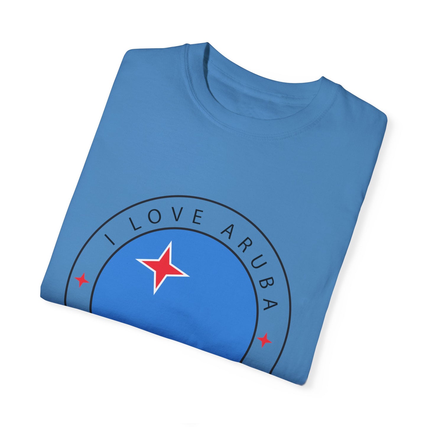 I Love Aruba Flag Unisex Garment-Dyed T-shirt