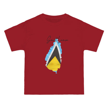 Saint Lucia Map Shape Flag T-Shirt
