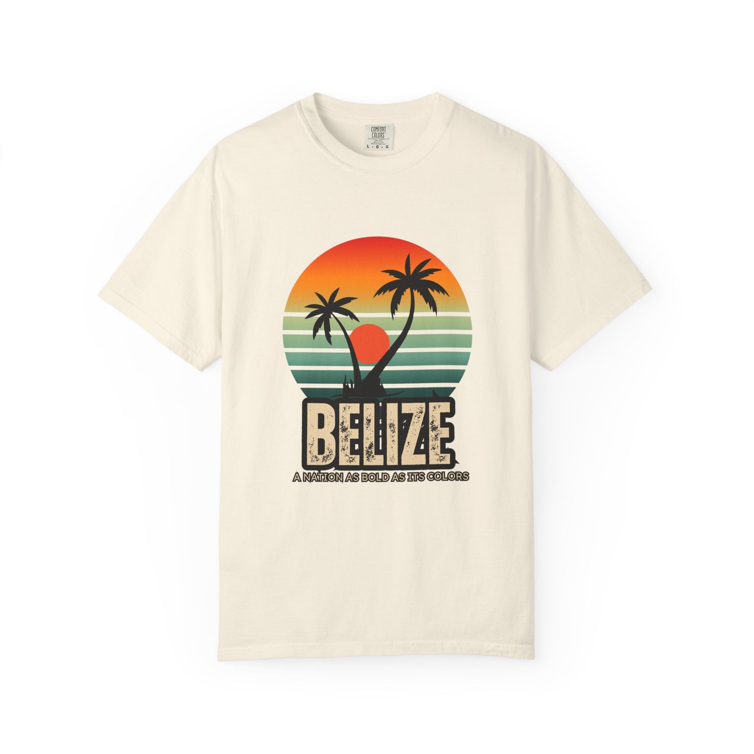 Belize Sunset Vintage T-Shirt - Unisex Garment-Dyed Tee for Tropical Vibes