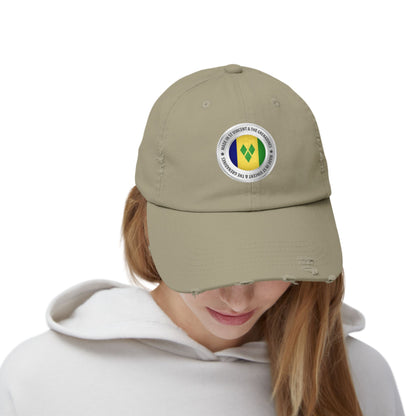 Saint Vincent and the Grenadines Unisex Distressed Cap