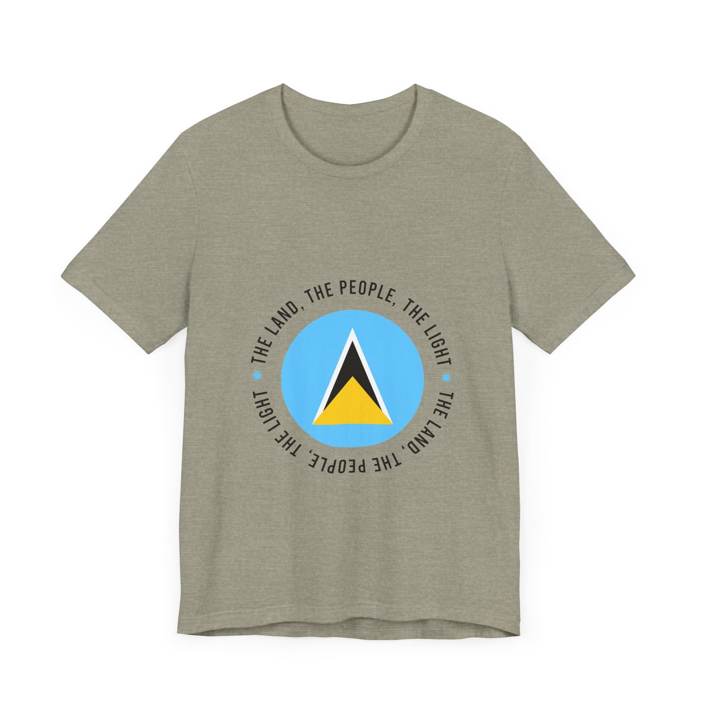 Unisex Jersey Korte Mouw Saint Lucia Vlag Shirt