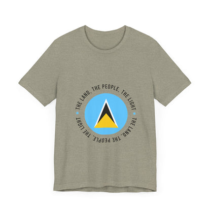 Unisex Jersey Korte Mouw Saint Lucia Vlag Shirt