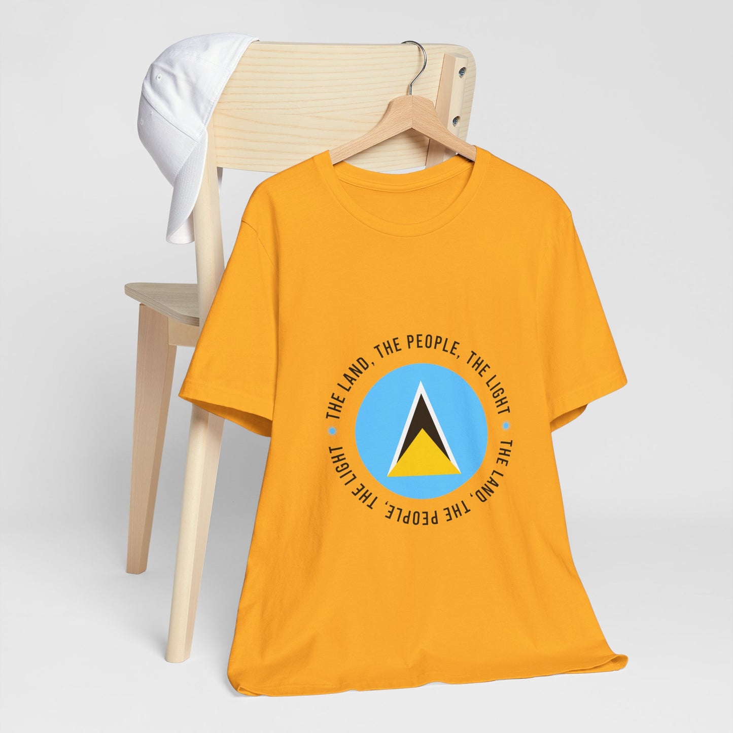 Unisex Jersey Korte Mouw Saint Lucia Vlag Shirt