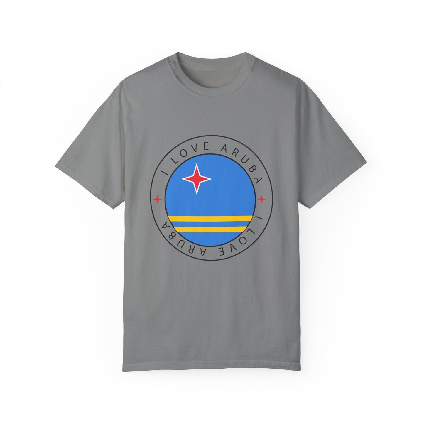 I Love Aruba Flag Unisex Garment-Dyed T-shirt