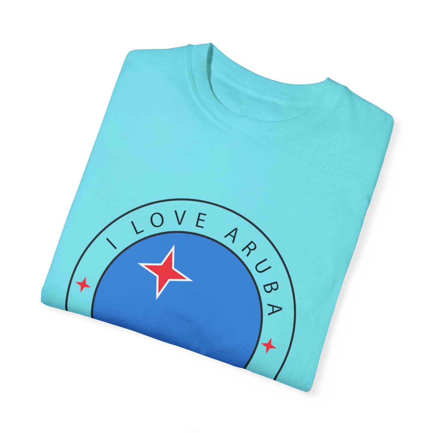 I Love Aruba Flag Unisex Garment-Dyed T-shirt