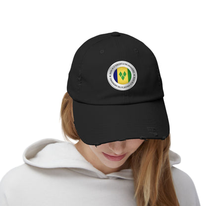 Saint Vincent and the Grenadines Unisex Distressed Cap