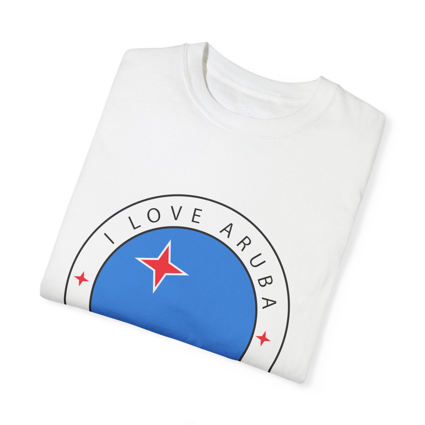 I Love Aruba Flag Unisex Garment-Dyed T-shirt
