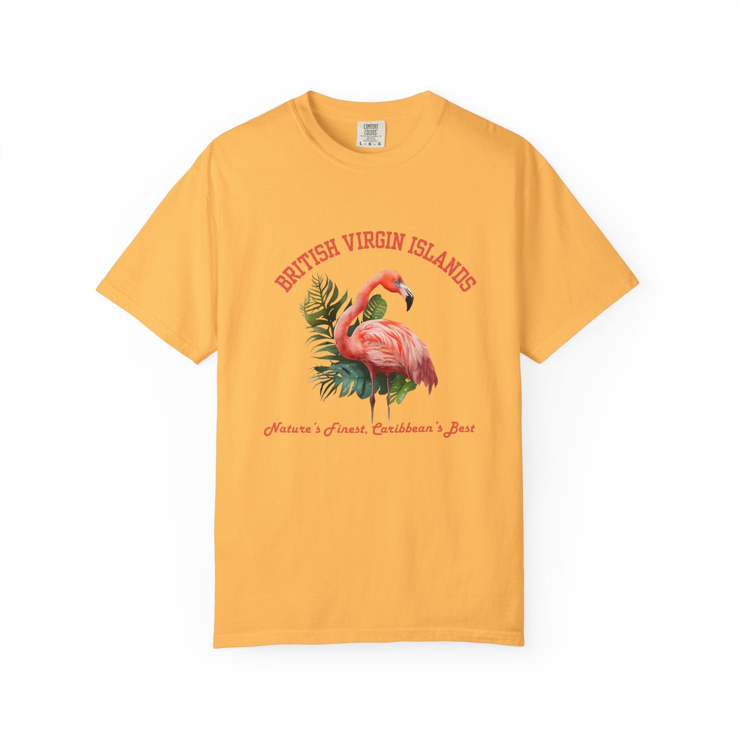 Caribbean Flamingo Graphic T-Shirt | British Virgin Islands Design