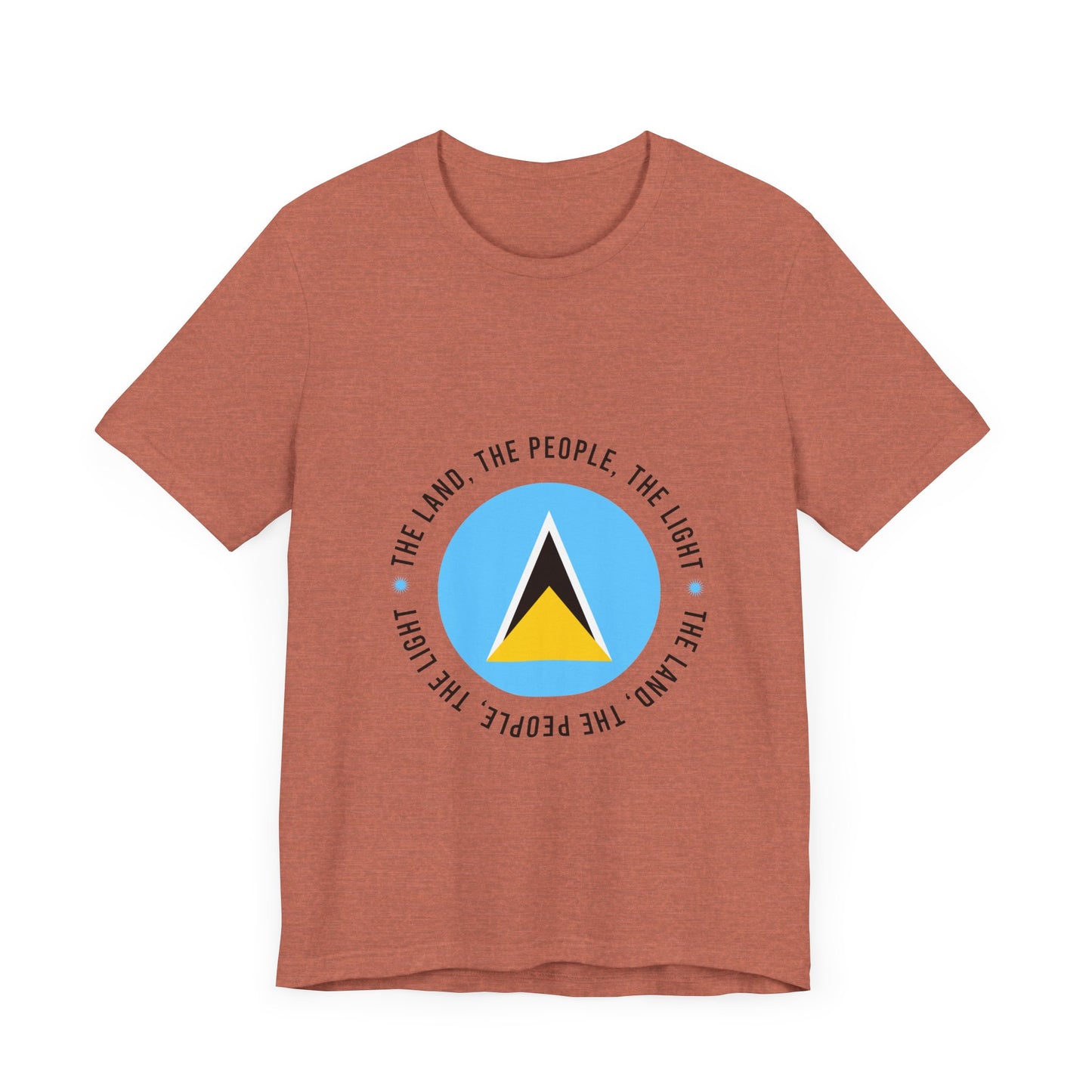 Unisex Jersey Korte Mouw Saint Lucia Vlag Shirt