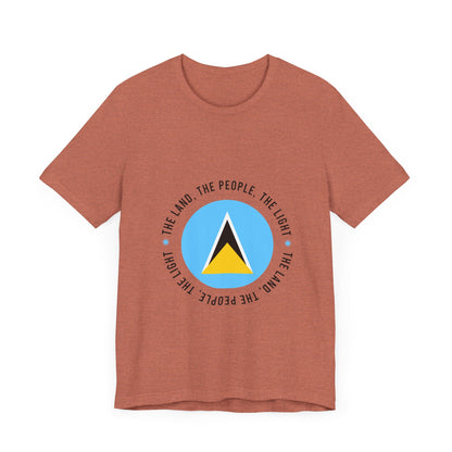 Unisex Jersey Korte Mouw Saint Lucia Vlag Shirt