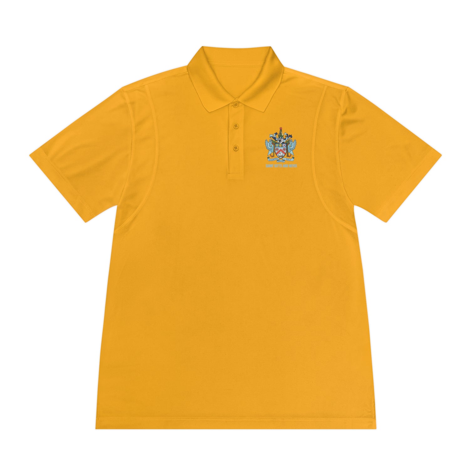 Saint Kitts & Nevis Sportswear Men's Sport Polo Shirt - Classic White with Elegant Emblem