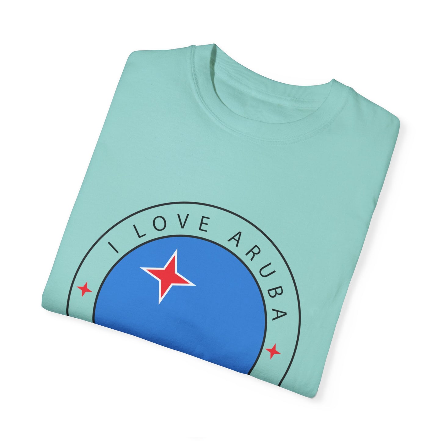 I Love Aruba Flag Unisex Garment-Dyed T-shirt