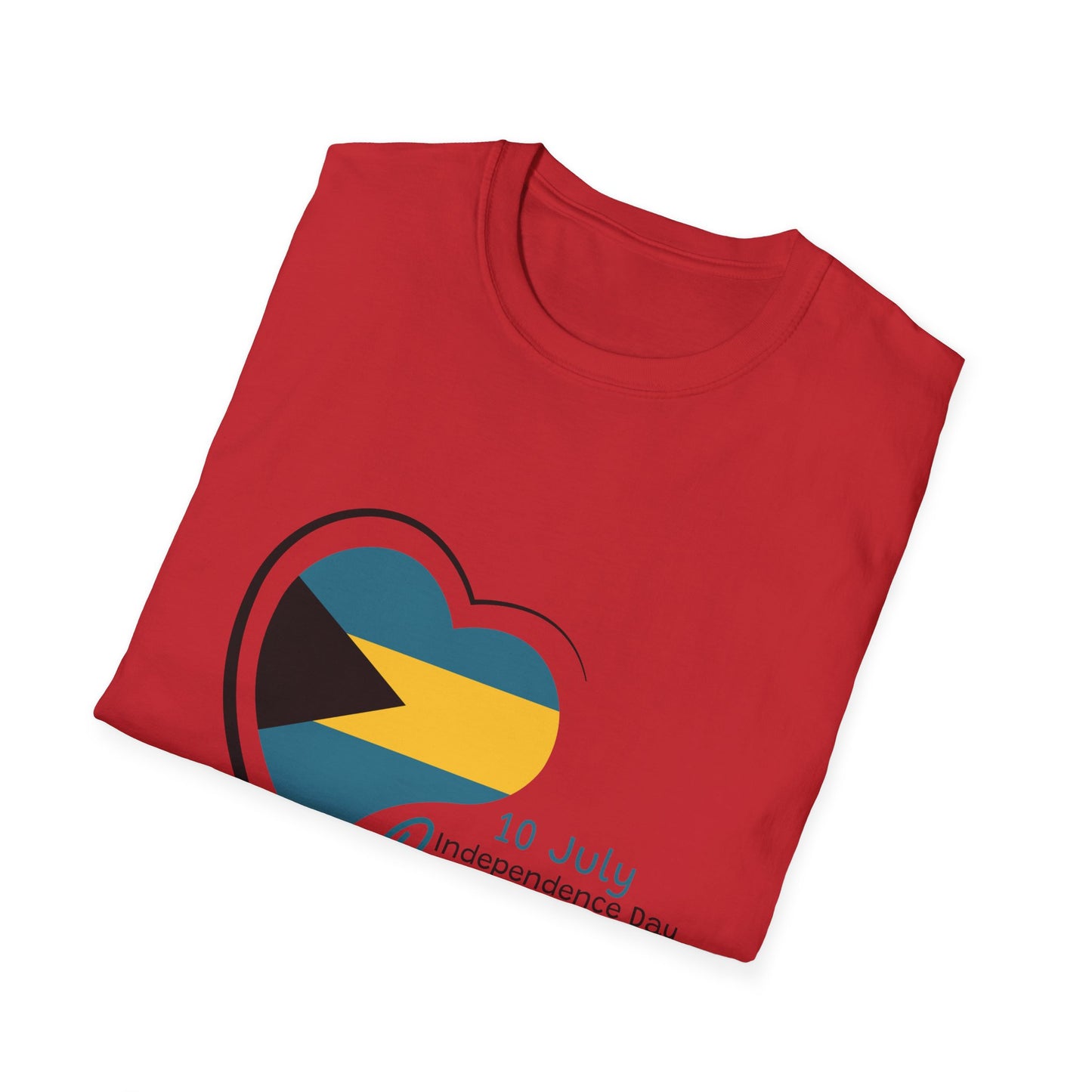 Bahamas Heart Shaped Flag  T-Shirt