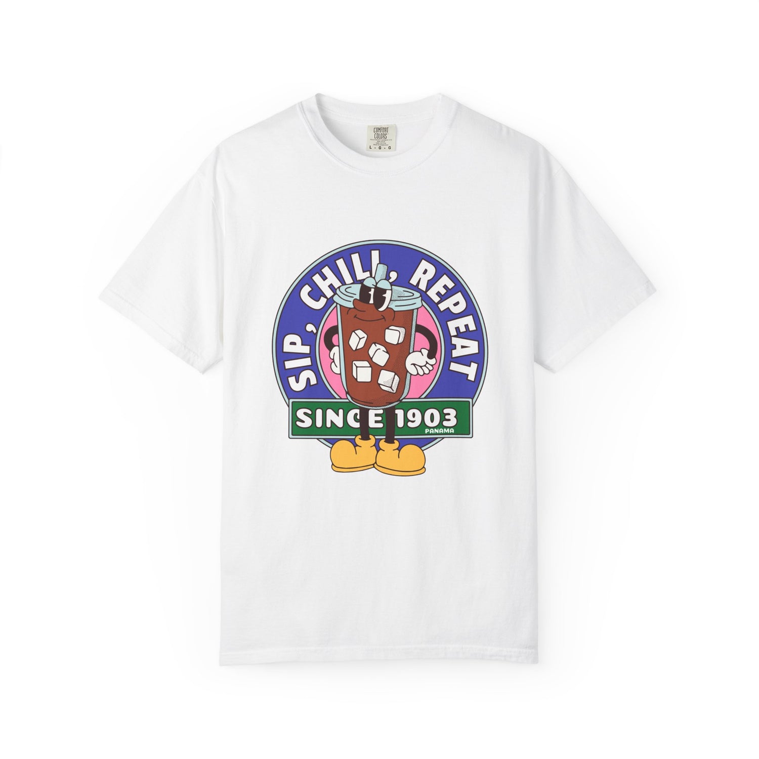 Chill Lover Unisex Garment-Dyed T-Shirt | Sip, Chill Panama | Repeat Since 1903