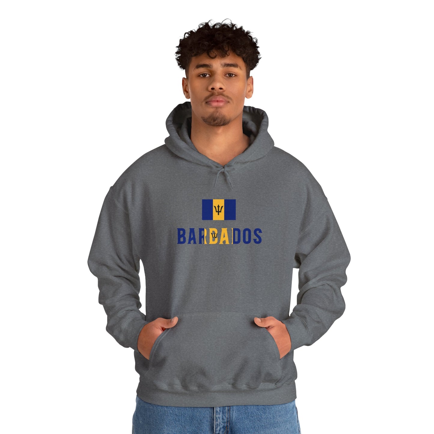 Barbados Flag Hooded Sweatshirt