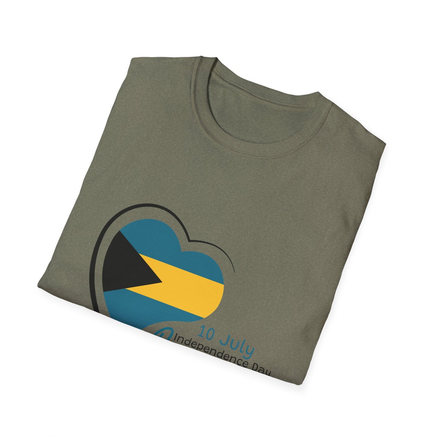 Bahamas Heart Shaped Flag  T-Shirt