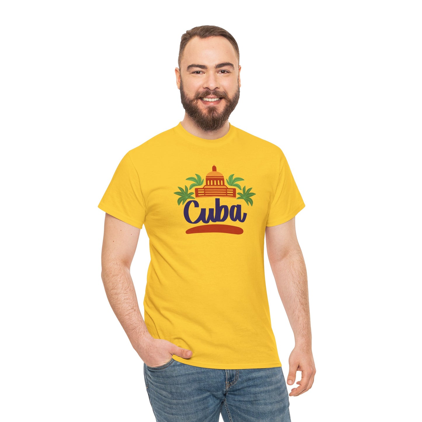Unisex Zware Cuba Katoenen T-shirt