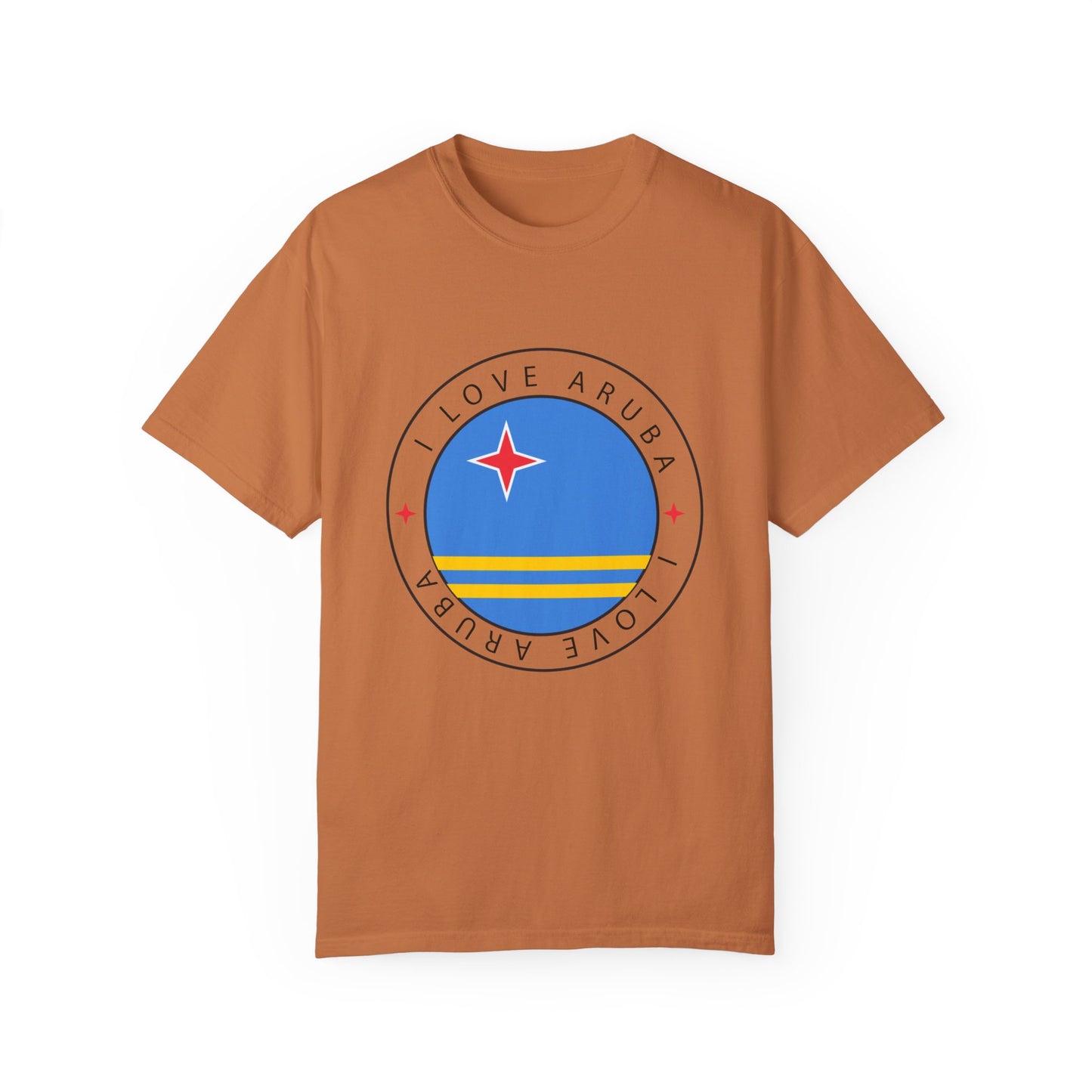 I Love Aruba Flag Unisex Garment-Dyed T-shirt