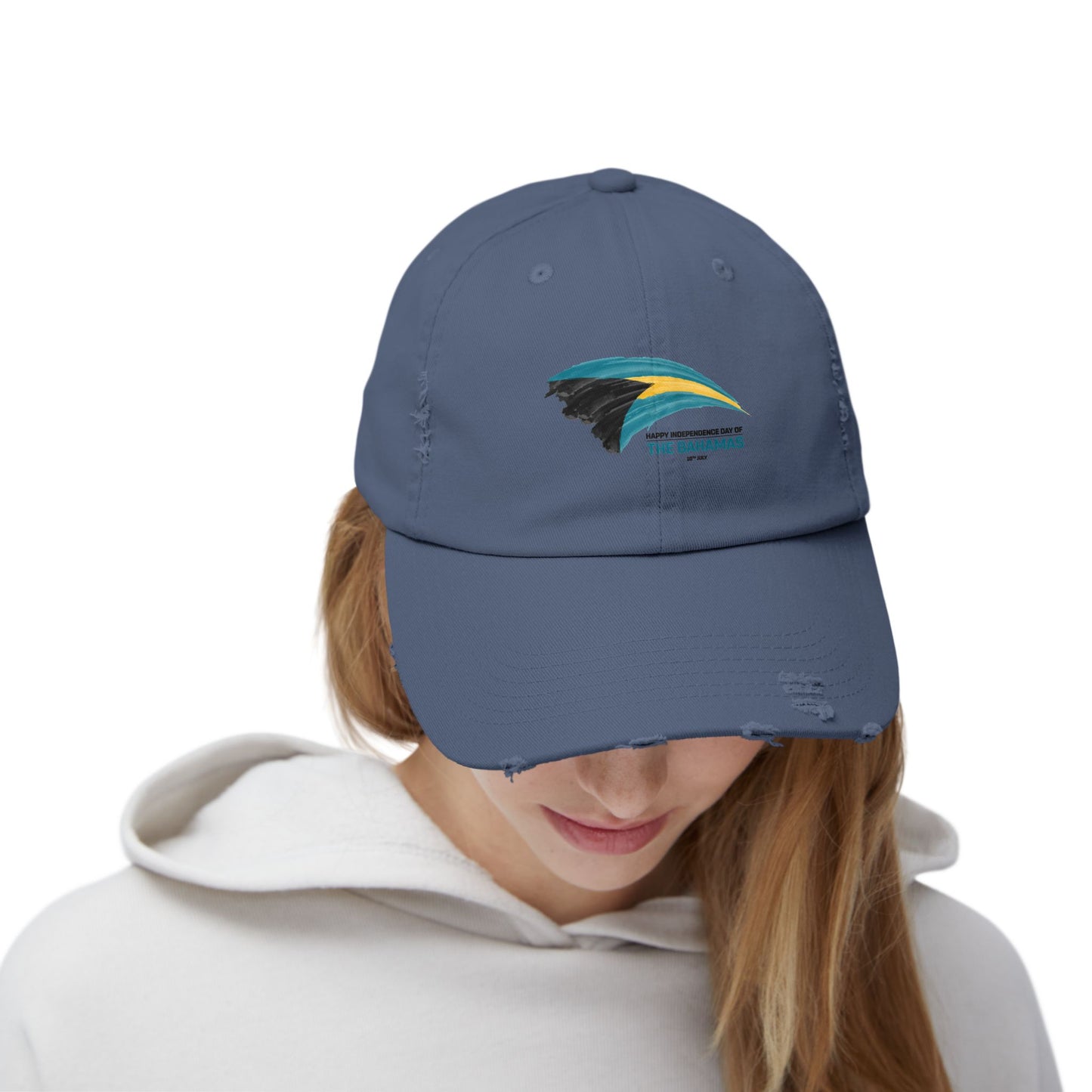 Bahamas Flag Cap Distressed Cap