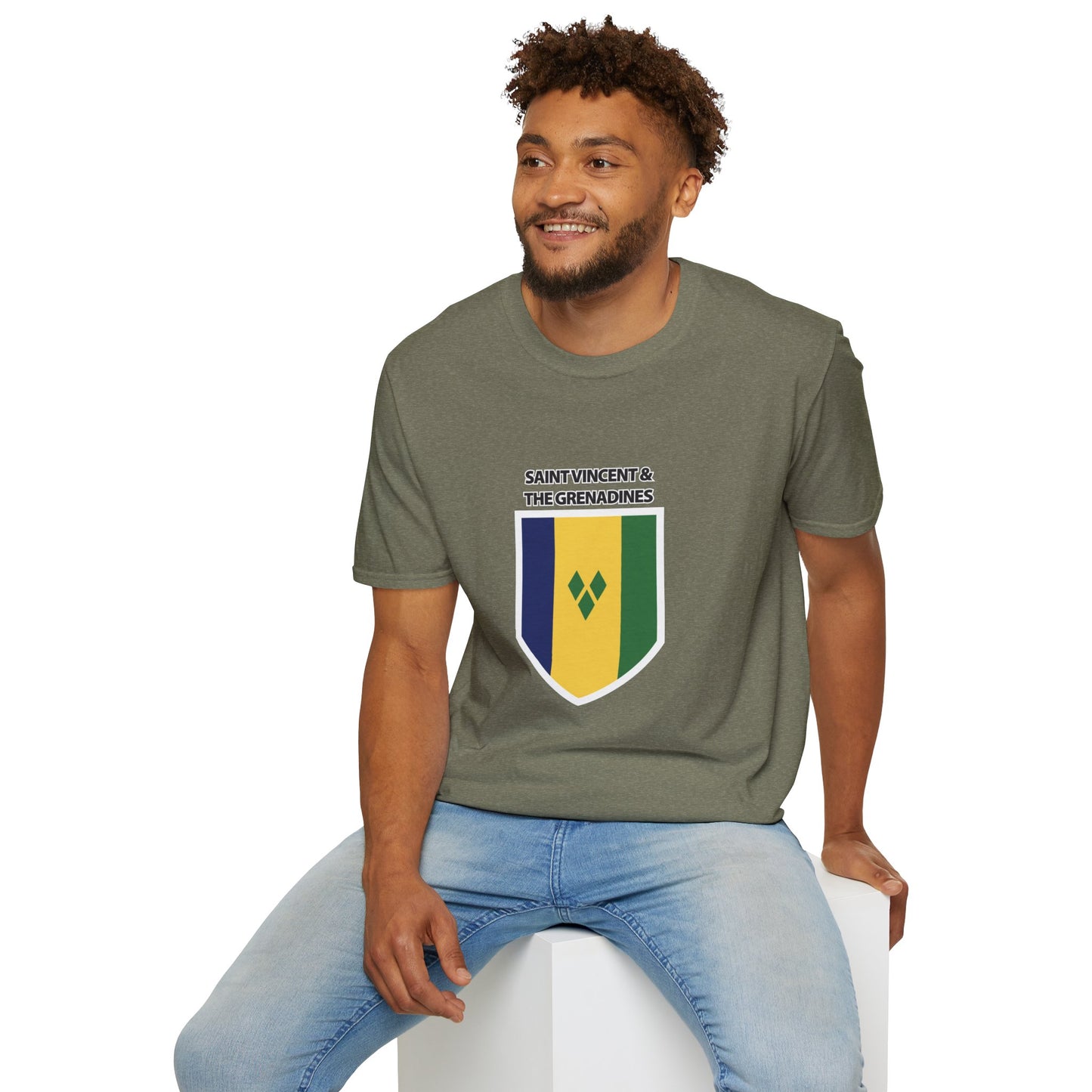 Saint Vincent and the Grenadines Flag Unisex Softstyle T-Shirt