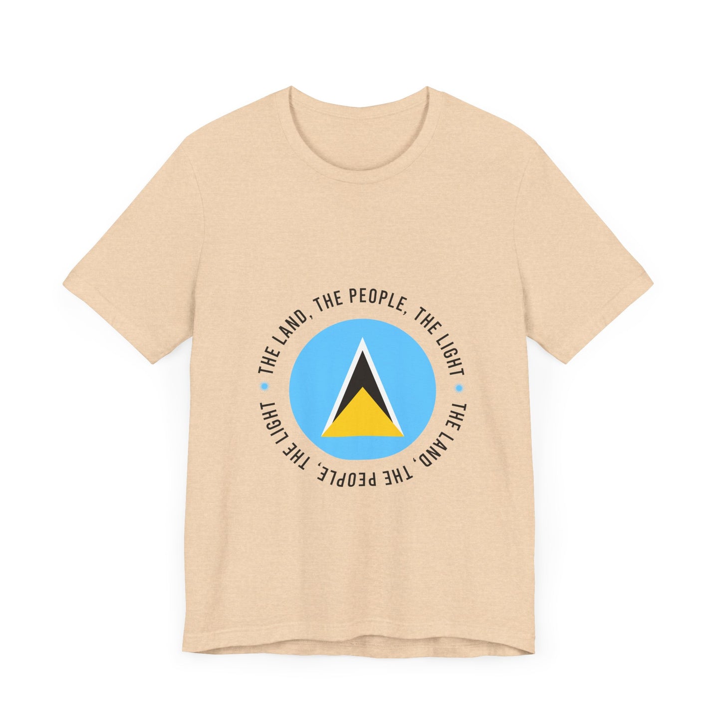 Unisex Jersey Korte Mouw Saint Lucia Vlag Shirt
