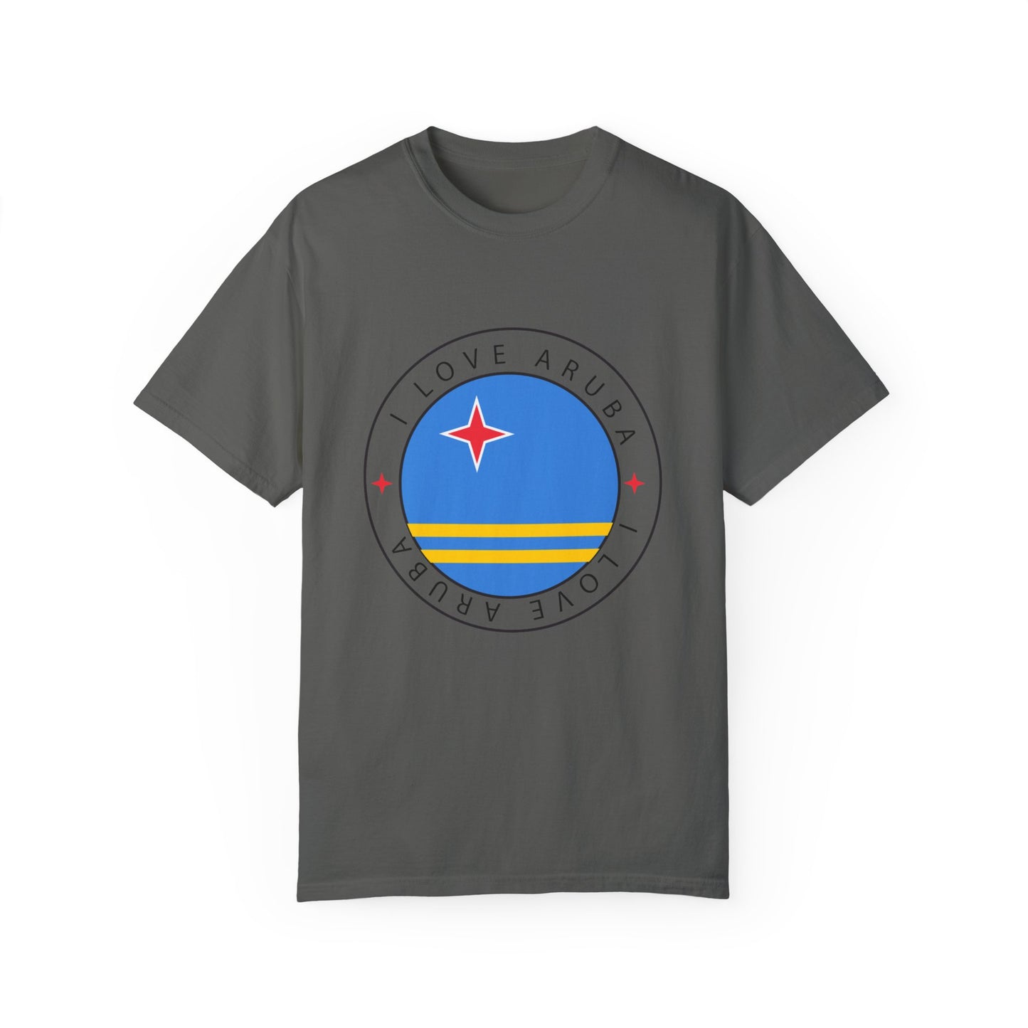 I Love Aruba Flag Unisex Garment-Dyed T-shirt