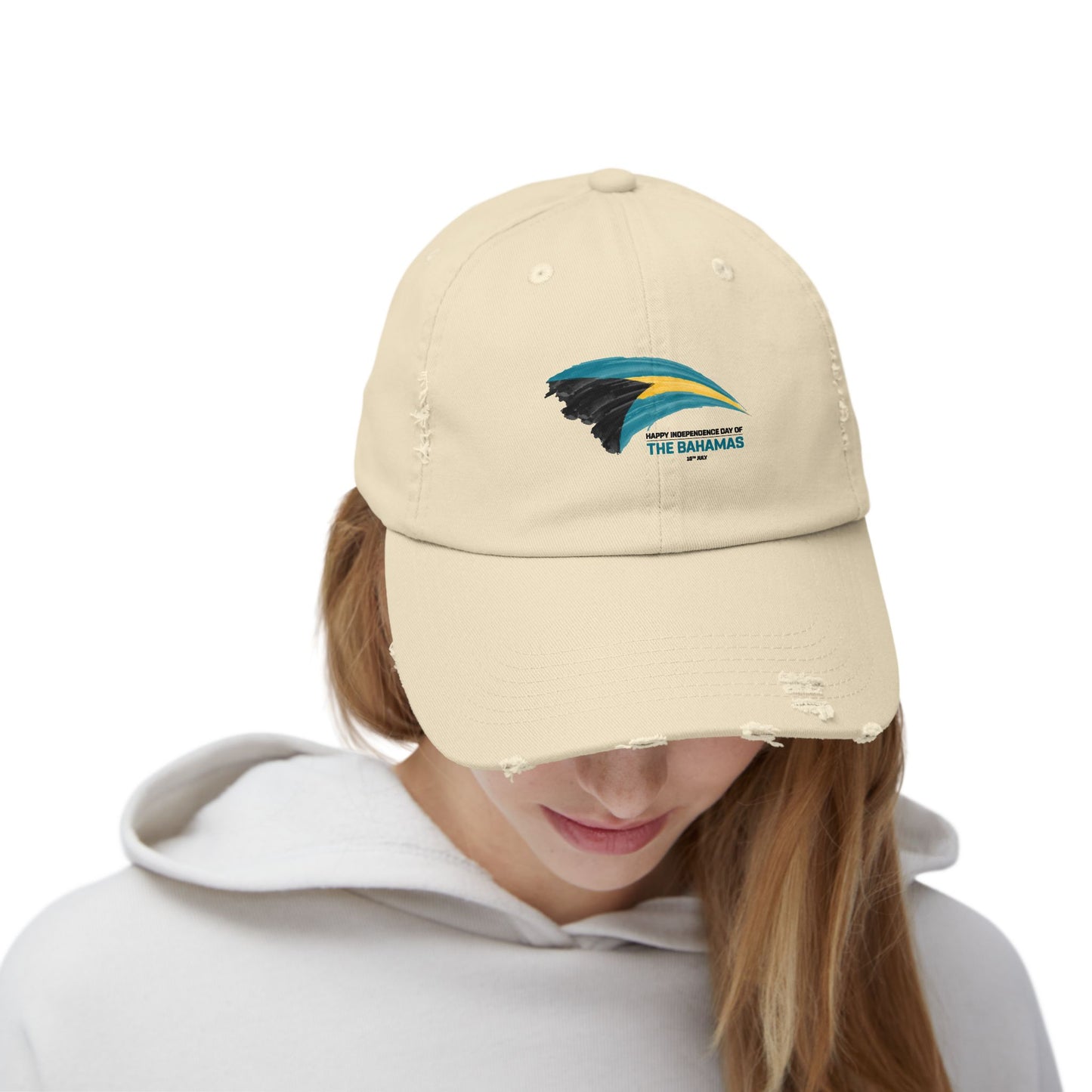 Bahamas Flag Cap Distressed Cap