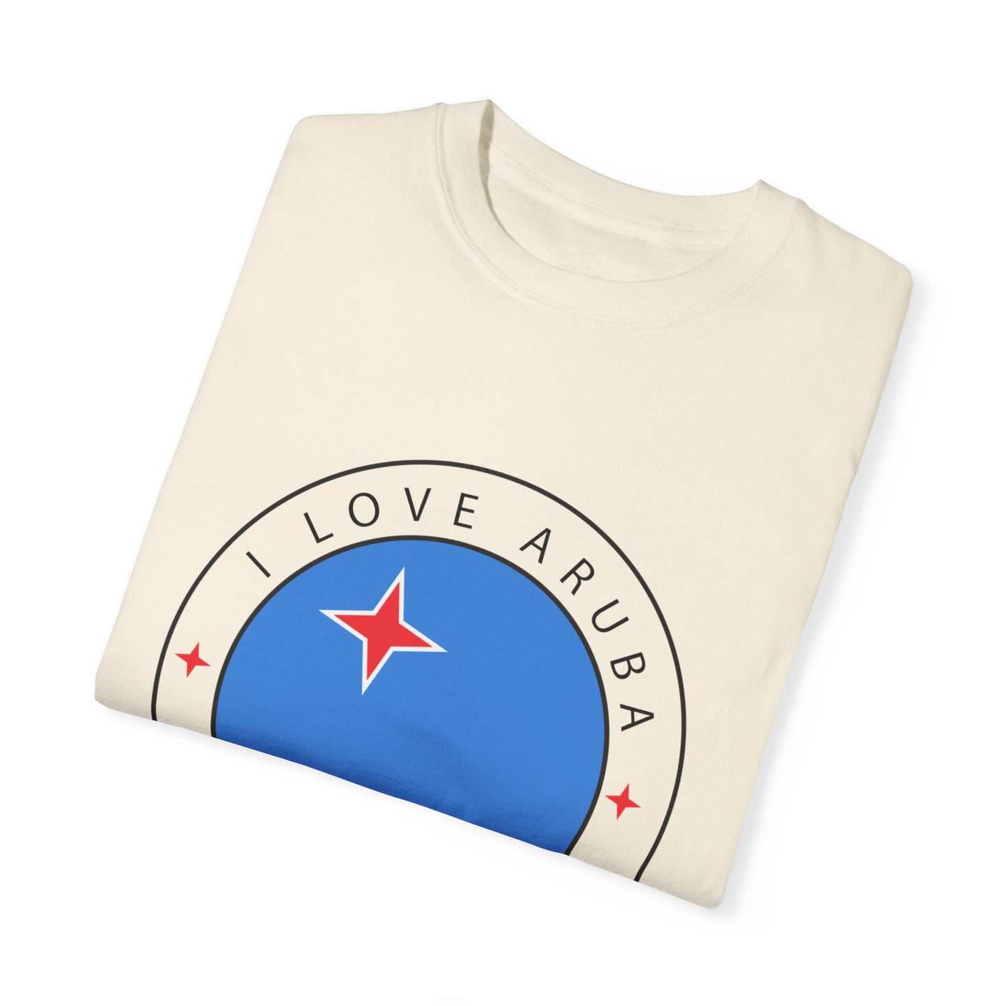 I Love Aruba Flag Unisex Garment-Dyed T-shirt
